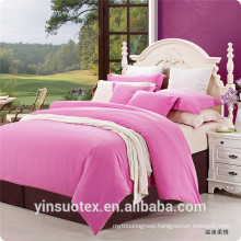 Luxury brushed fabric solid bright color bedding set for home use